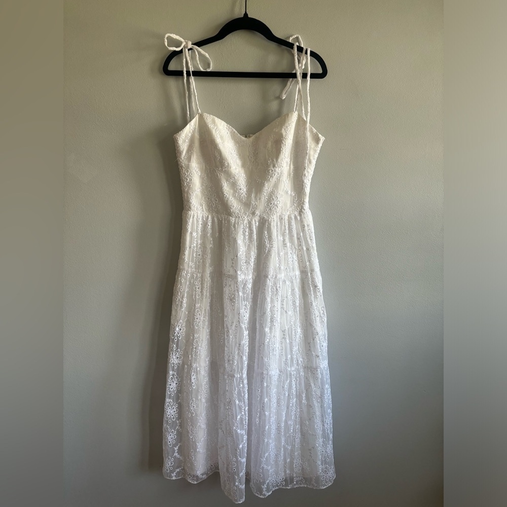 Amanda uprichard white eyelet dress S - Picture 2 of 8